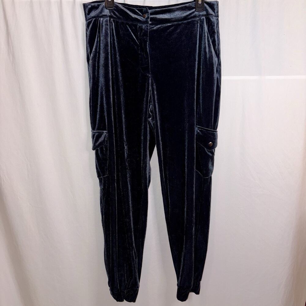 Venus Velvet Slate Blue Cargo Jogger Athleisure Women’s Size Large EUC